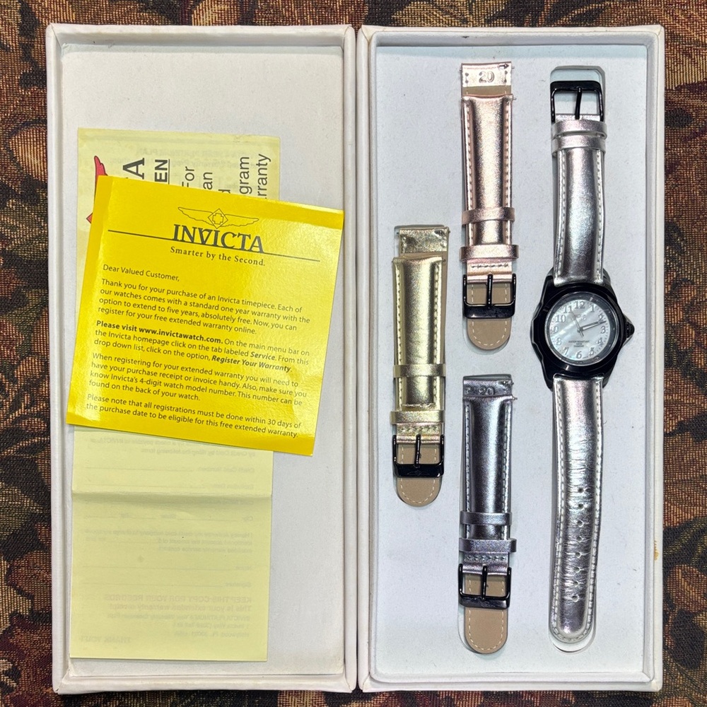 Invicta Multi-Strap Ladies Watch Set in Silver, Rose Gold, Gunmetal and Gold